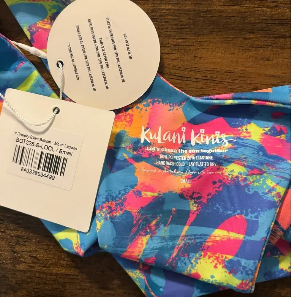 Kulani Kini's Size Small Bikini Bottom Cheeky Low V Cut Moon Lagoon